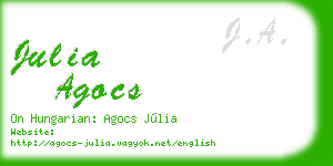 julia agocs business card