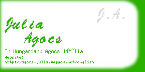 julia agocs business card